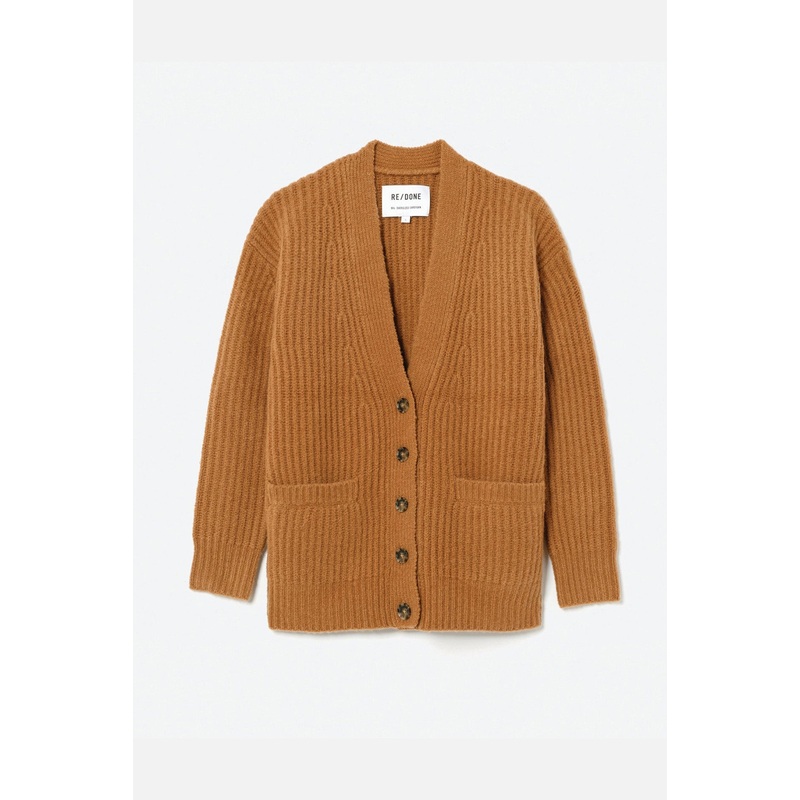 90s Oversized Cardigan Caramel