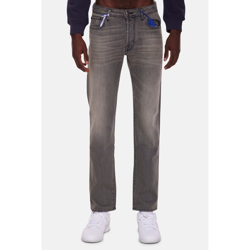Bard Denim Light Grey w/ Cheetah Patch