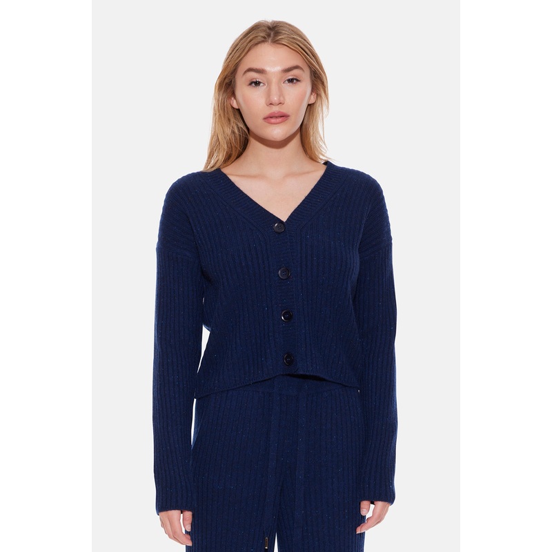 Beatrice Ribbed Cardigan Milky Way
