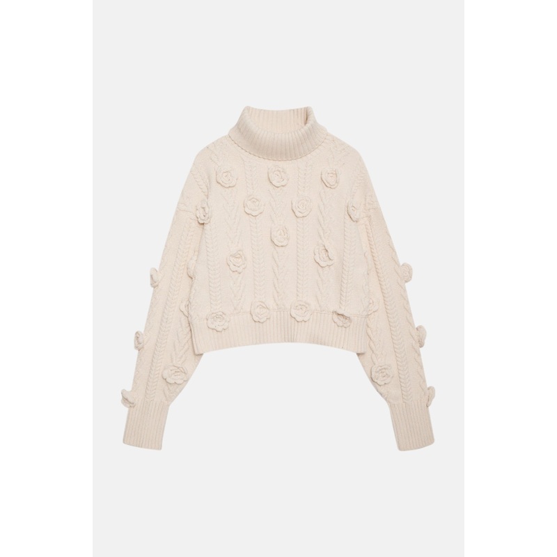 Martina Cropped Sweater White|XS|S|M|L