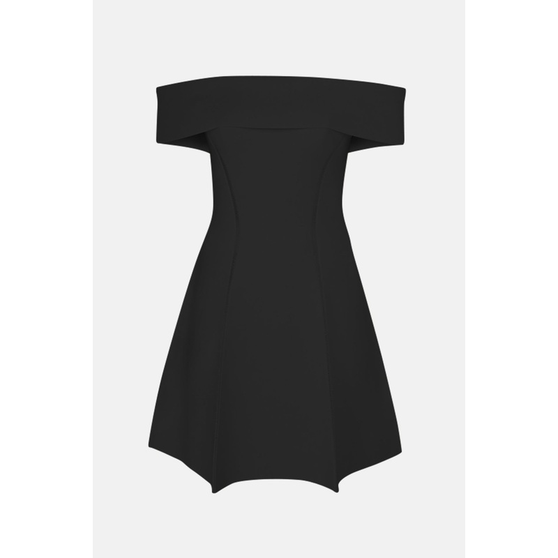 Matchmaker Knit Panelled Mini Black