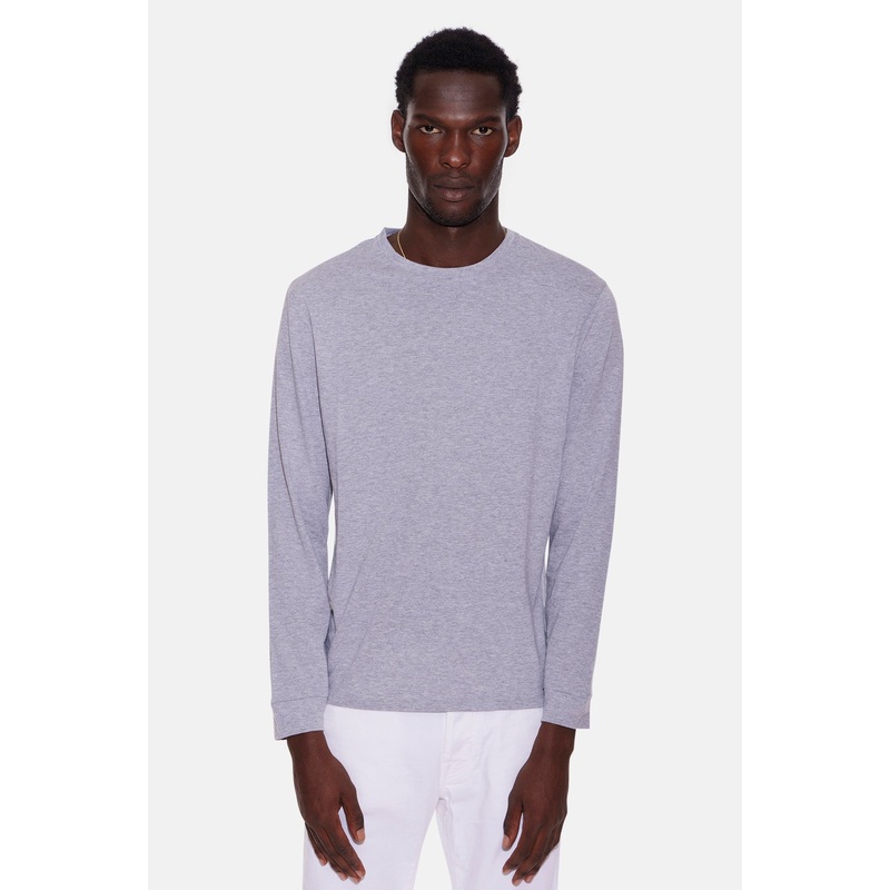 Smooth Long Sleeve Tee Heather Grey
