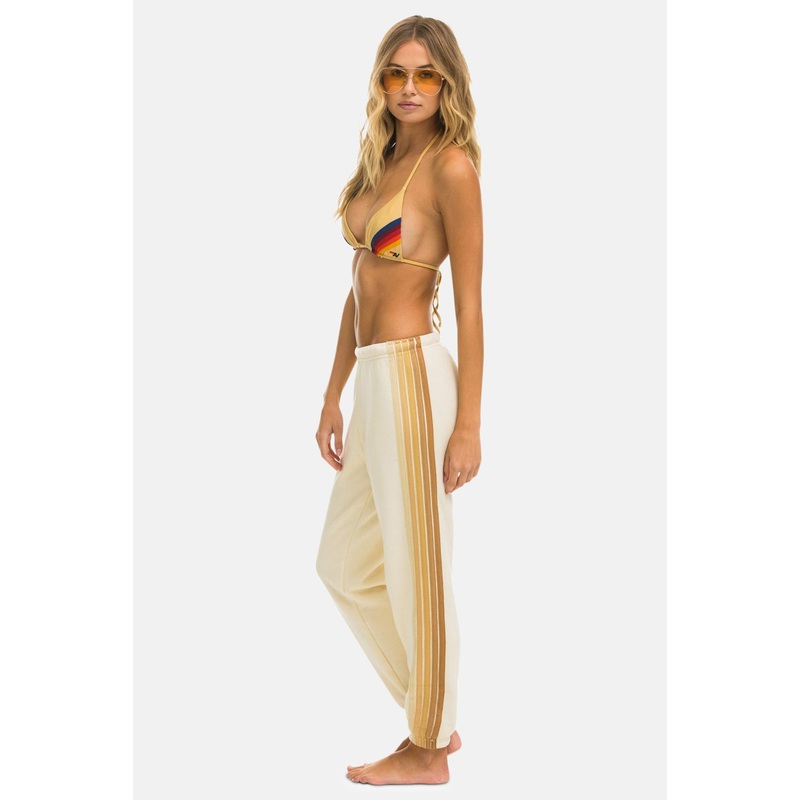 5 Stripe Sweatpants Vintage White/Tan