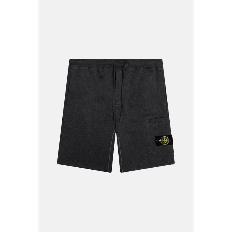 Brushed Fleece Bermuda Shorts Melange Dark Grey