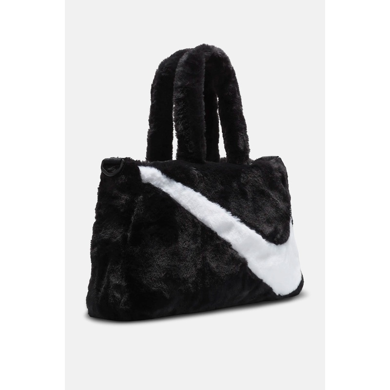 Faux Fur Tote Black|OS