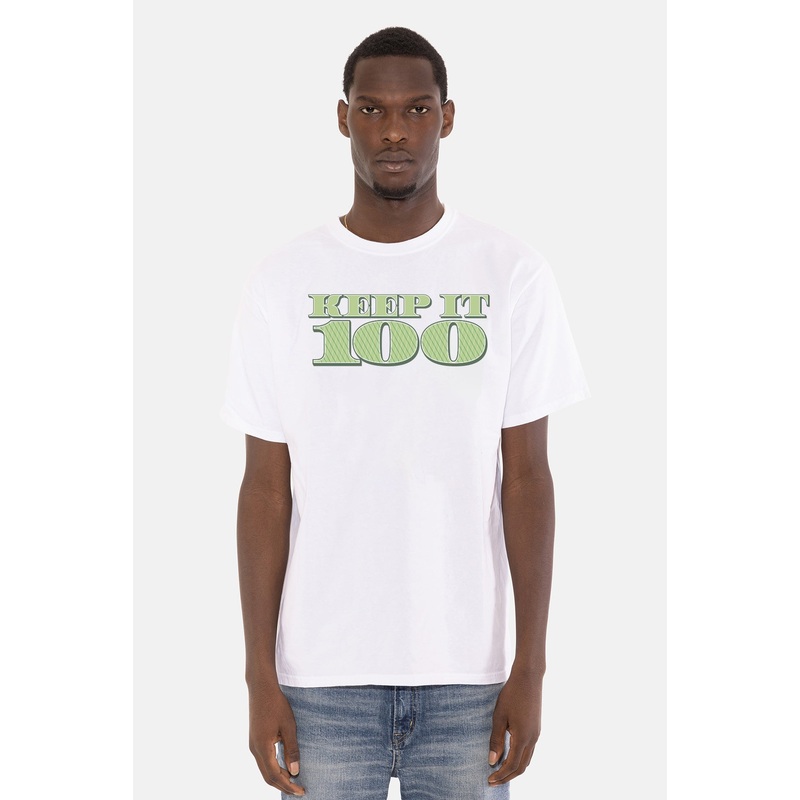 Keep It 100 Tee White|S|M|L|XL|XXL