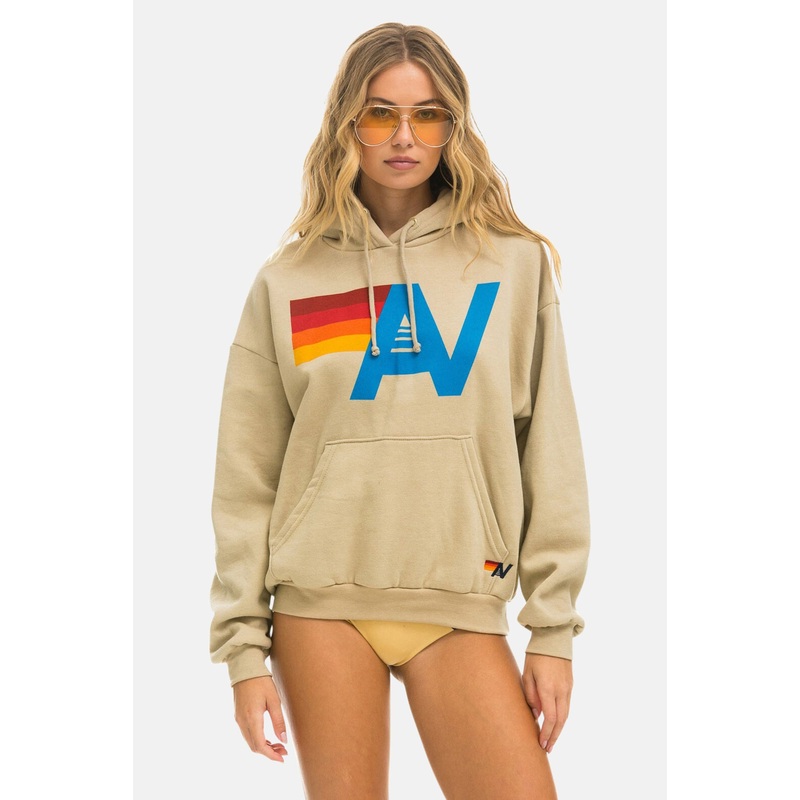 Logo Pullover Relaxed Hoodie Sand