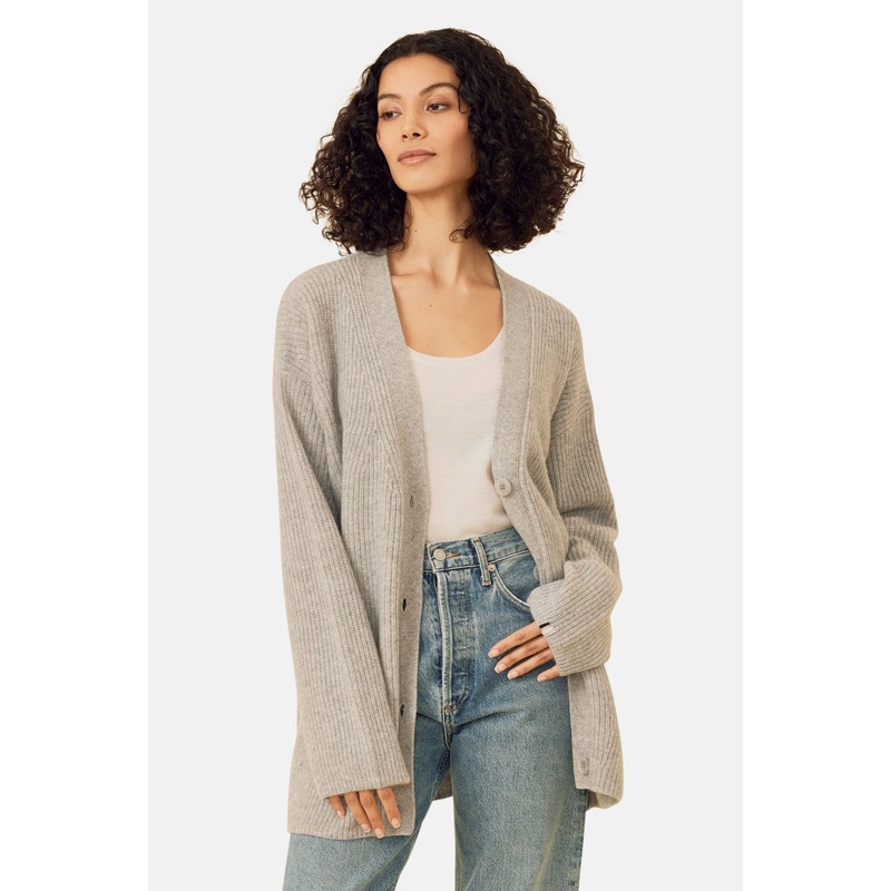 Pacific Cashmere Cardigan Heather Grey