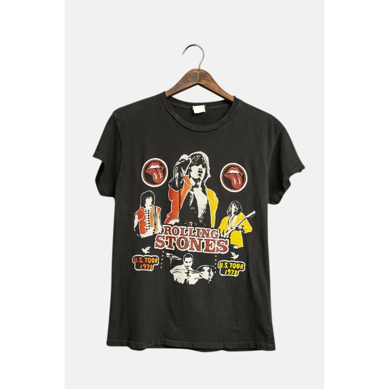 Rolling Stones Tour Over America Tee Coal Pigment