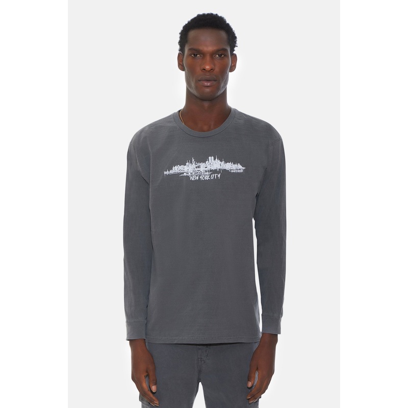 Skyline Long Sleeve Vintage Black / White