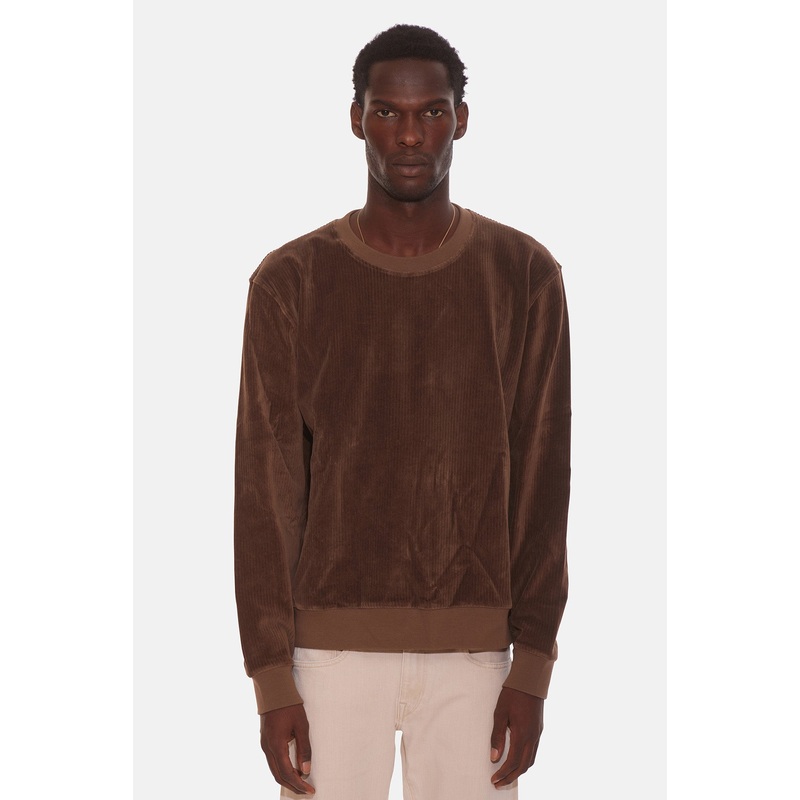 Soft Corduroy Crewneck Brown|S|M|L|XL