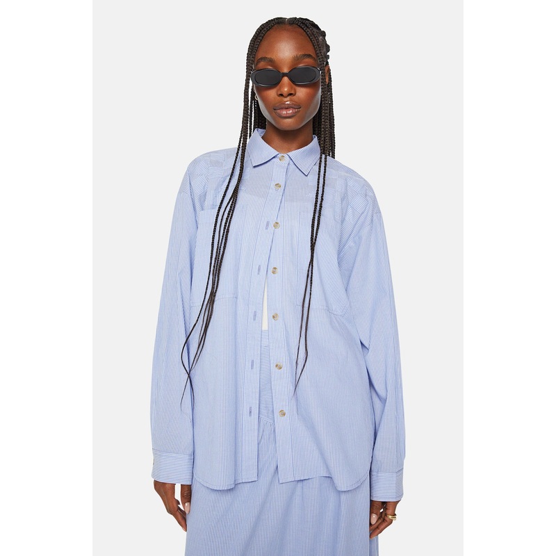 The Roomie Pocket Button Down Chalet Stripe