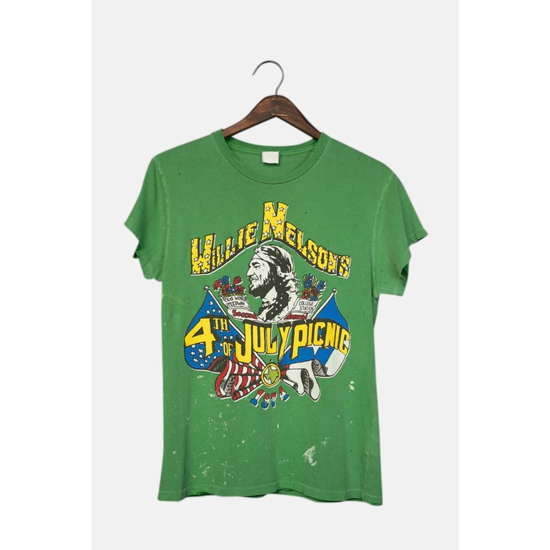 Willie Nelson 1974 4th of July Tee Grass