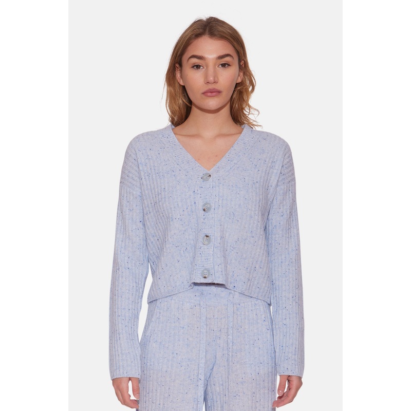 Beatrice Ribbed Cardigan Blue Mint