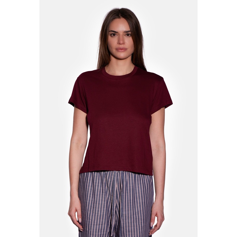 Bebe Lux Tee Burgundy|XXS|XS|S|M|L