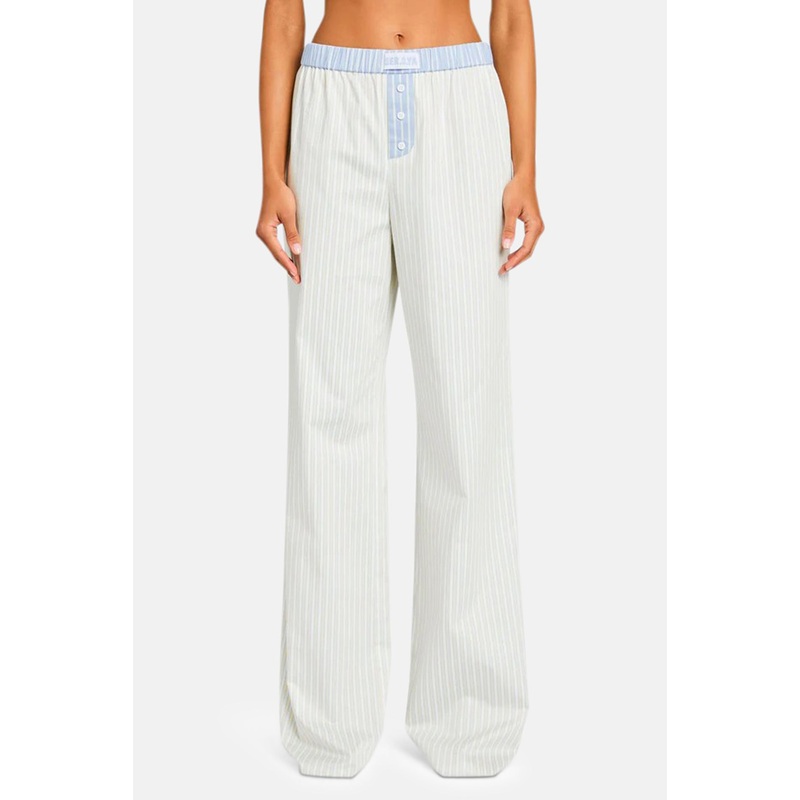 Charli Poplin Pant Pastel Yellow/Ice