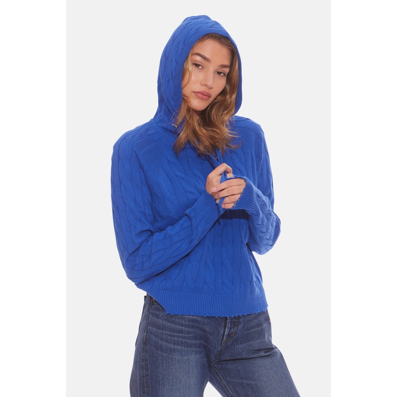 Clay Cable Hoodie Bright Blue|XS|S|M|L