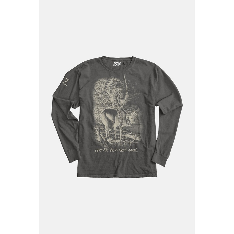 Free Man Longsleeve Crew Vintage Black