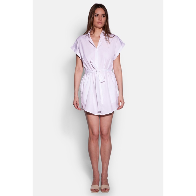 Maidstone Mini Shirt Dress White