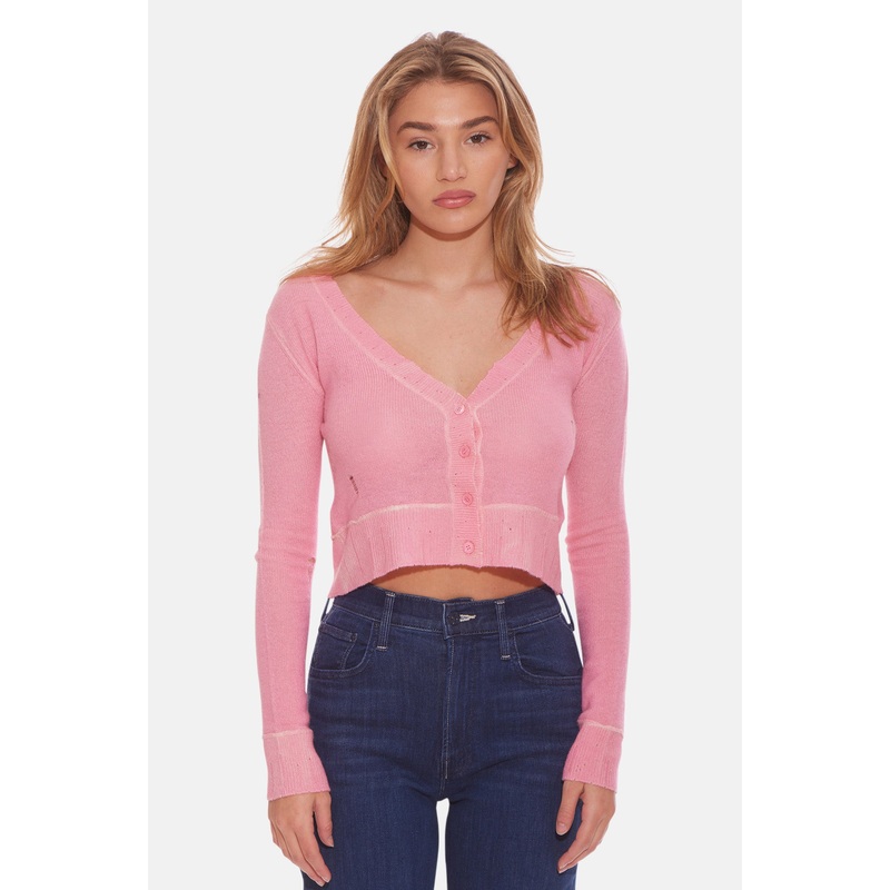 Mia Shrunken Cardigan Pink|XS|S|M