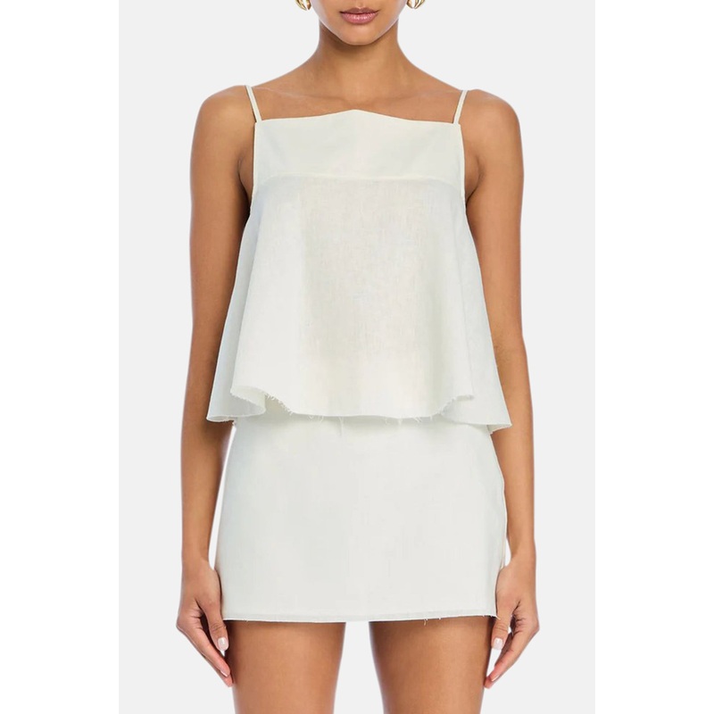 Miley Linen Top Eggshell|XS|S|M