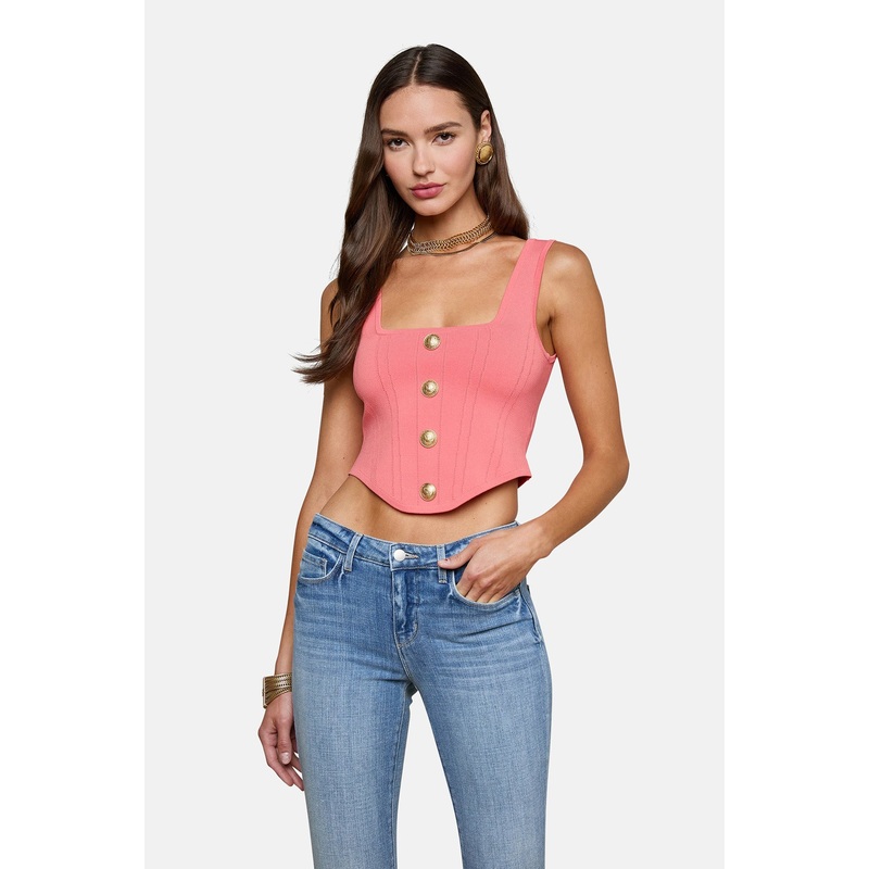 Saga Top Coral Rose/Gold|XXS|XS|S|M