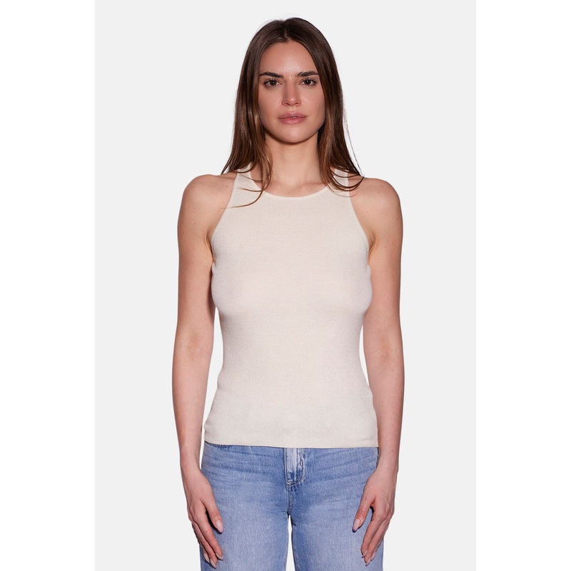 Tessa Cashmere Tank Cream|XXS|XS|S|M