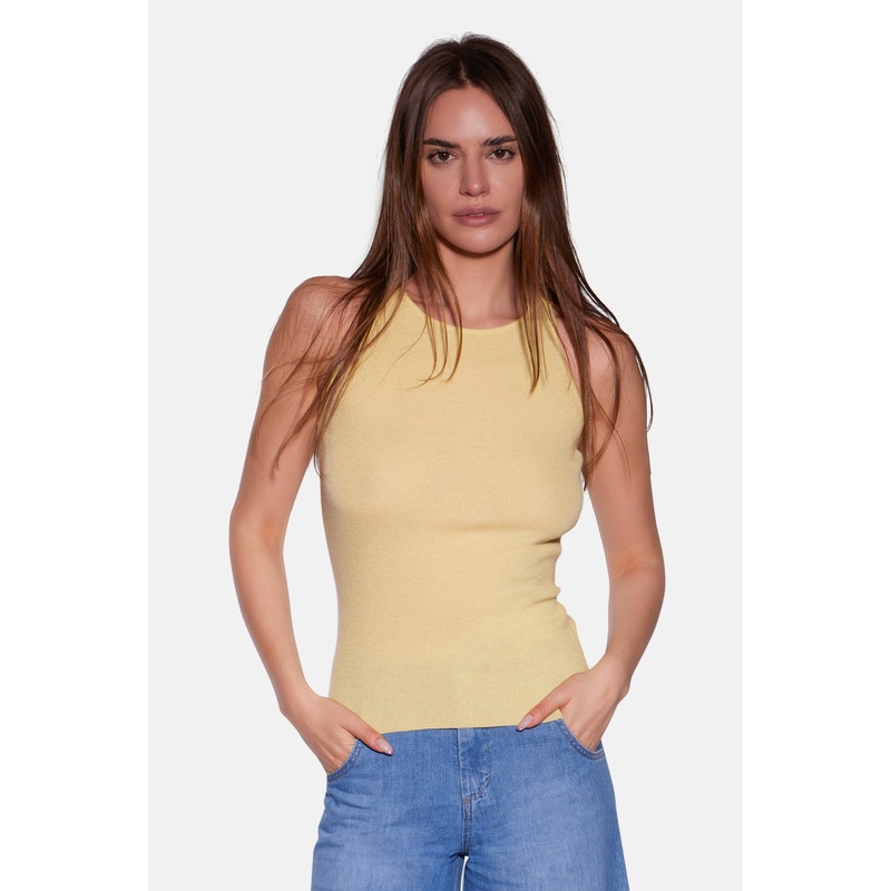 Tessa Cashmere Tank Yellow|XS|S|M