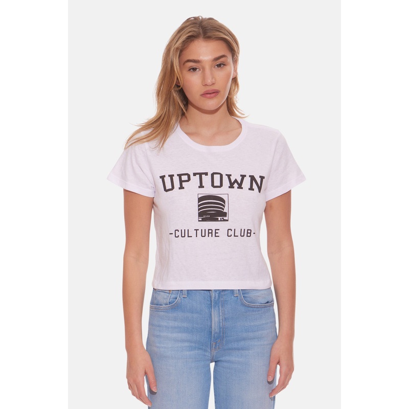 Uptown Culture Cropped Tee White