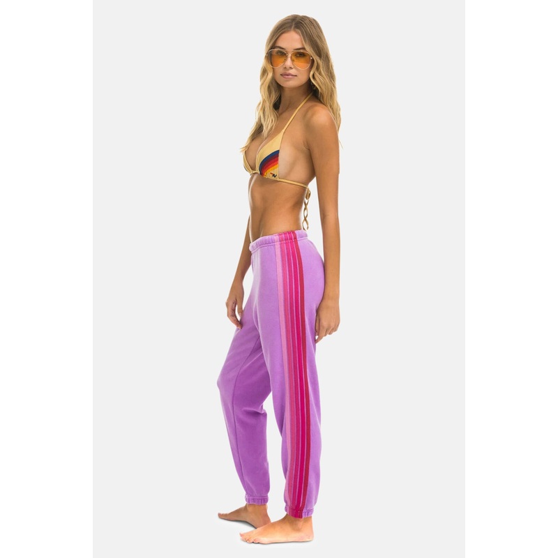 5 Stripe Sweatpants Neon Purple/Pink