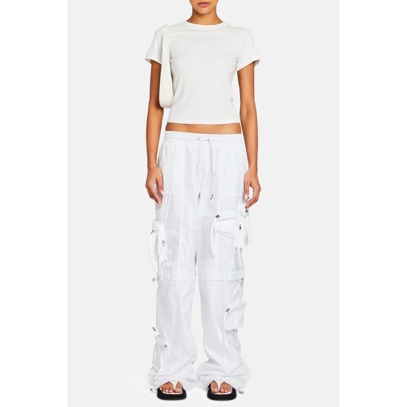 Alba Ruched Cargo Pant White|XXS|XS|S|M