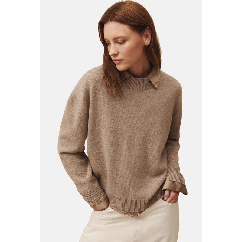 Boy Crew Neck Sweater Cappuccino