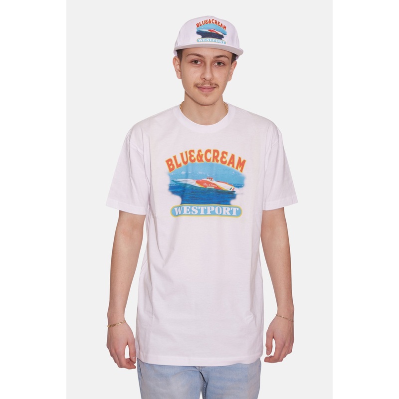 Men’s Westport Racing Boat Short Sleeve Tee White