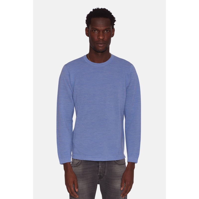 Merino Oyster Crewneck Sky|S|M|L|XL