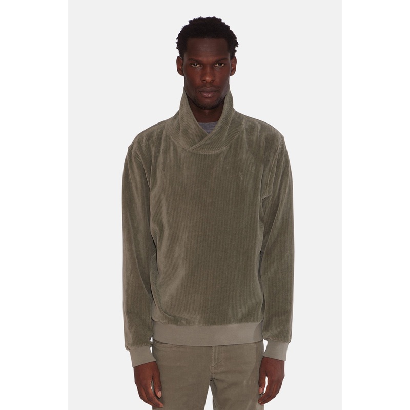 Soft Corduroy Turtleneck Olive
