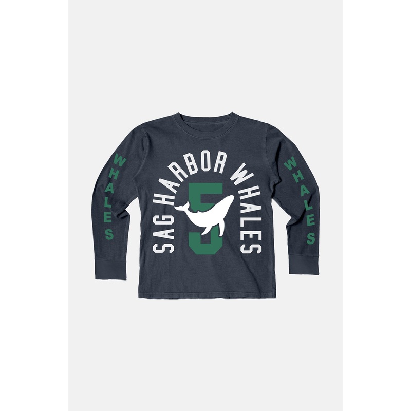 Youth Sag Harbor Whales Long Sleeve Indigo