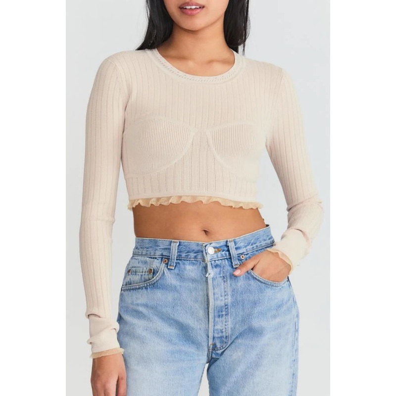 Amandine Crop Pullover Dune|P|XS|S|M|L