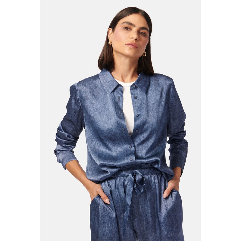 Crosby Blouse Raw Denim|XXS|XS|S|M