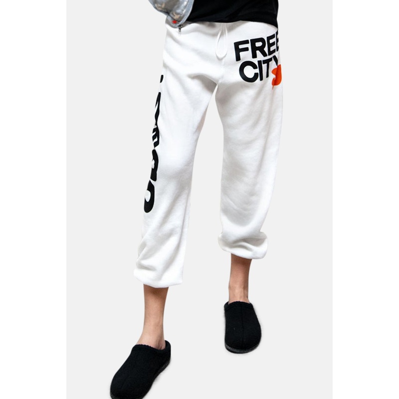 FreeCity Circa’99 OG LetsGo Oldschool Polyblend/Fluff Sweatpant Superwhite