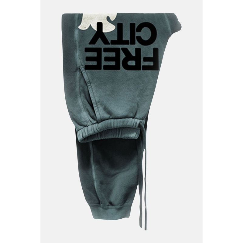 FREECITYlarge Sunfades Pocket Sweatpant Surplus Green Cream