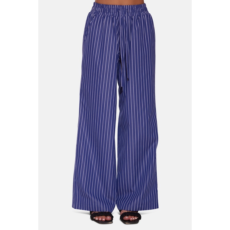 Georgica Beach Poplin Pant Navy/White Stripe