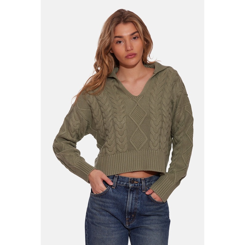 Natalie Cable Knit Sweater Turtle Bay