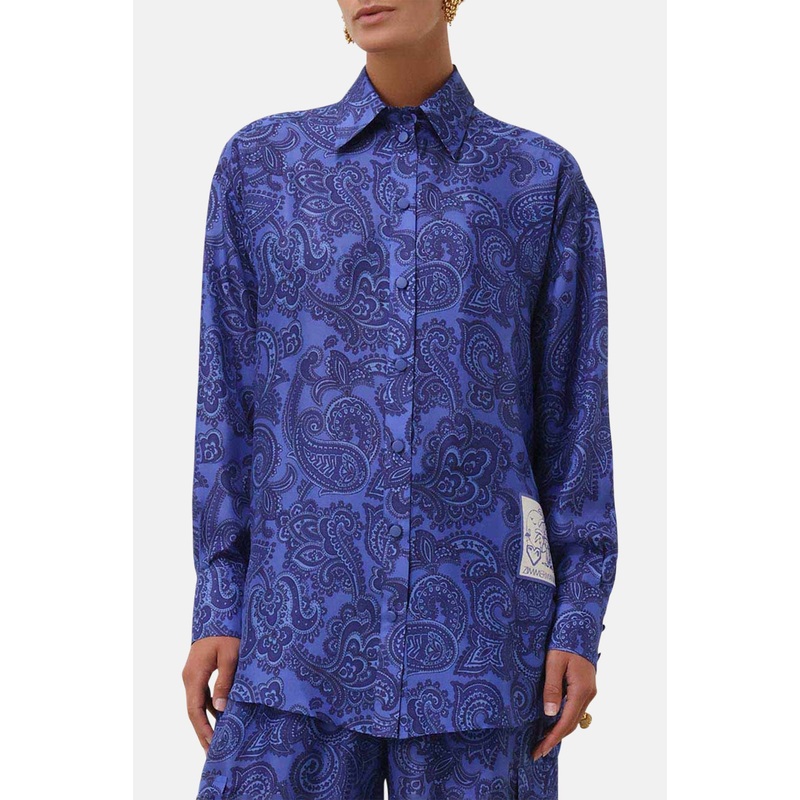Ottie Relaxed Shirt Blue Paisley