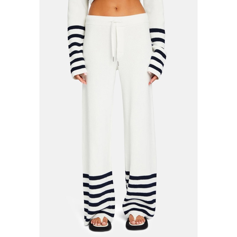 Poe Knit Pant White/Navy|XXS|XS|S|M