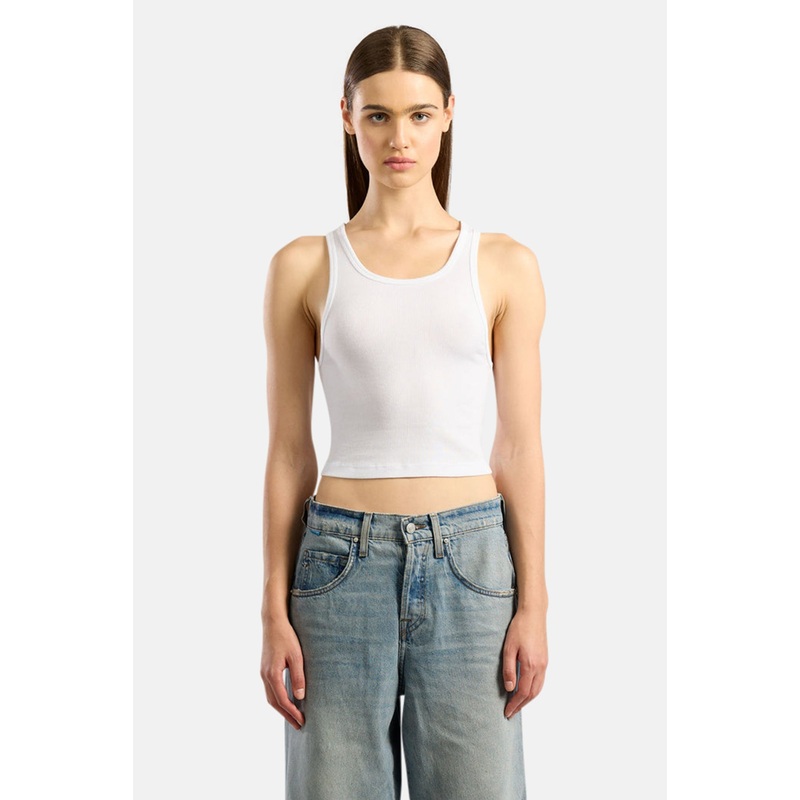 Verona Crop Tank White|XS|S|M