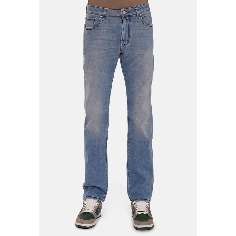 Bard 9oz Denim Medium Blue w/ Pink Patch