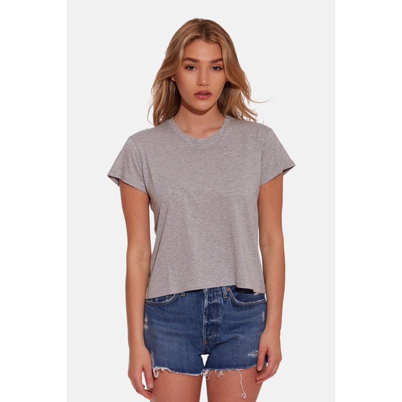 Bebe Lux Tee Heather Grey|XXS|XS|S|M|L