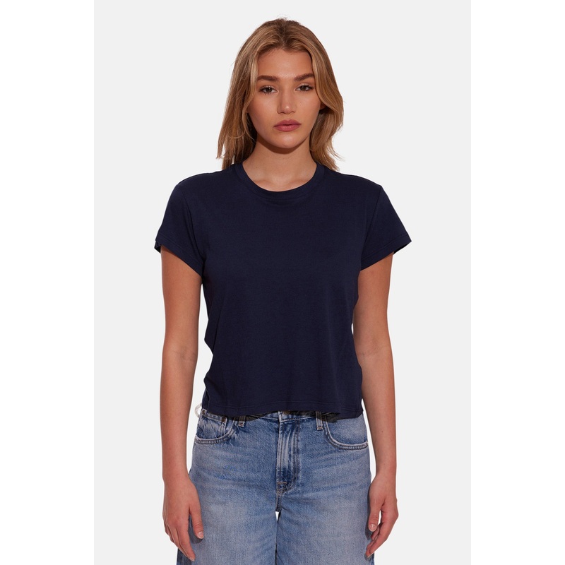 Bebe Lux Tee Navy|XXS|XS|S|M|L