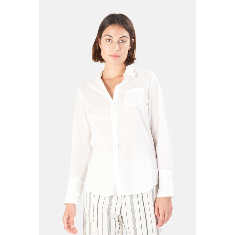 Cotton Voile NL Shirt Ivory|XS|S|M|L