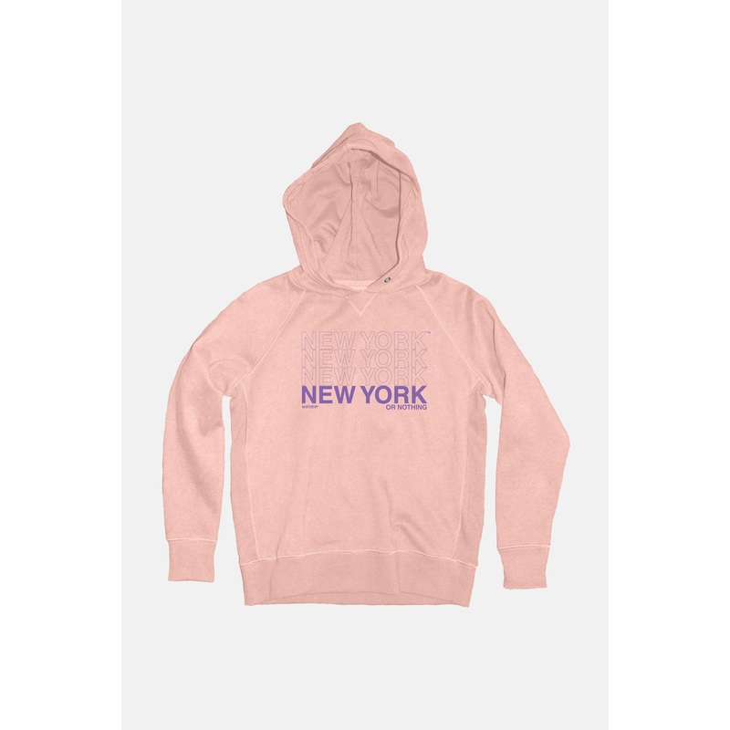 Kids New York or Nothing Hoodie Shell Pink